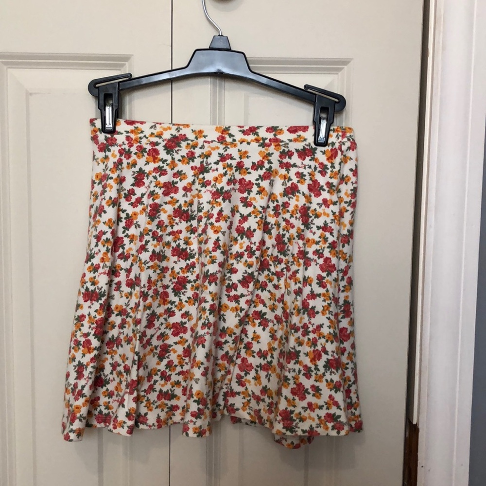 floral mini skirt